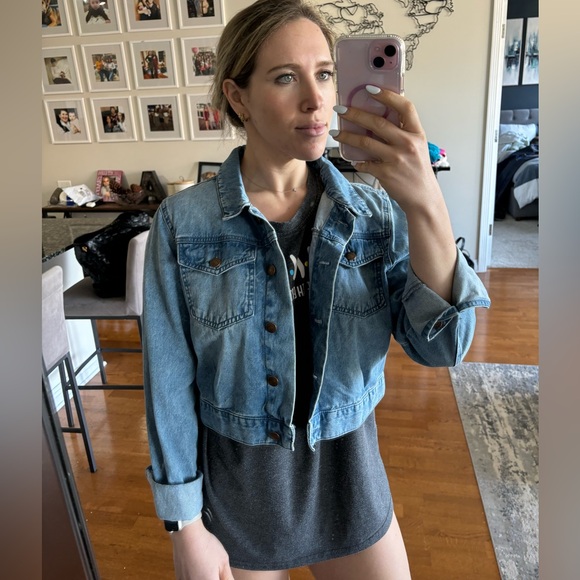 BCBGeneration Jackets & Blazers - NWT BCBGENERATION cropped denim jean jacket size large!